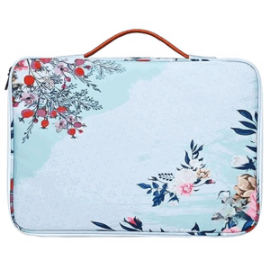 Flower Bloom Canvas Printed Laptop Sleeve Case Cover for Macbook/Laptop | Compatible with 13.3" Laptops