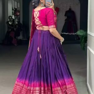 Collection Dolla Silk Lehenga Choli Patola Print with Foil Work With Unstitched Blouse