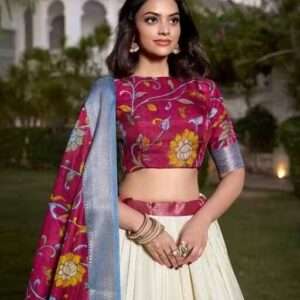 Women's Collection Dolla Silk Lehenga Choli Patola Print with Foil Work With Unstitched Blouse