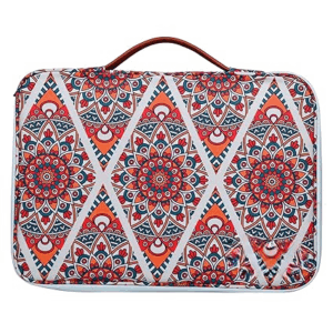 Moroccan Print Canvas Printed Laptop Sleeve Case Cover for Macbook/Laptop | Compatible with 15.6" Laptops