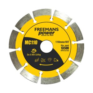 Power Diamond Cutting Blade - 4 Inch/110mm x 10T for Marble, Stone, Concrete Cutting (Pack of 1) Cutting Wheel
Visit the FREEMANS Store