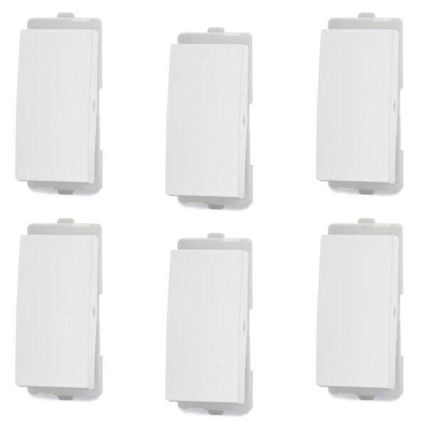 electric X1001WH 1 Way Switch (Pack of 6)
