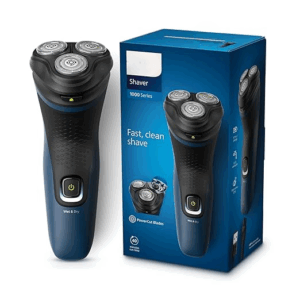 Electric Shaver for Men | ComfortCut Blades | Wet and Dry Shave | 3D Flex Heads | 27 Self Sharpening Blades | Cordless | Waterproof | One Toch Open | 2 Year Warranty | S1151/03,Blue