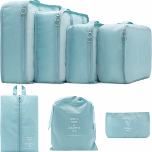 Nylon Travel Organizer, Packing Cubes for Travel, Travel Essentials, Packing Cubes, Packing Bags for Clothes, Travel Organizer for Women, Packing Bags, 2.8x19.2 cm, Blue