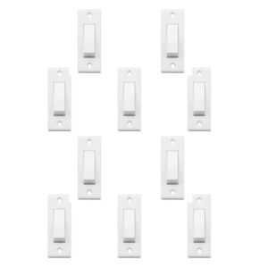 6A, 1Way Switch, Deluxe 100W SBL Load, IP20, White (38058-10)