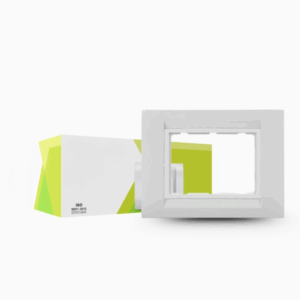 Classic 4 Module Tresa Glossy White Plate for Switch Board (White, 30249WH-2)