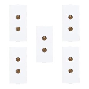 MODUALR 2 Pin Socket 6A 240V AC (Socket 2 PIN) Electrical Switch Socket, Electrical Accessories for Home and Offices White - Pack of 5