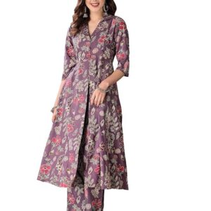 Women Floral Printed Rayon Kurta Pant Set