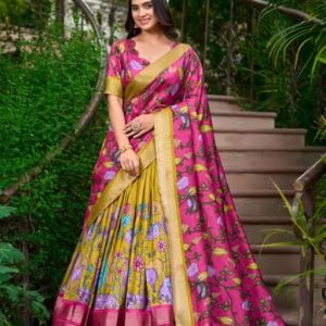 Traditional Digital Printed Lehenga Choli with Contrast Dupatta