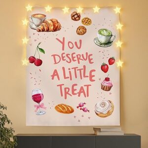 Wall Tapestry for Bedroom ? Aesthetic Wall Hanging Tapestries with Hooks Lights | Wall Room Decor Items for Bedroom, Cafe, Lounge | Tapestries Wall Hangings (3.5 x 4.5 ft, Cloth)