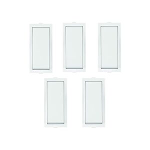 6 A Polycarbonate Roma One Way Switch (White, Pack of 5)