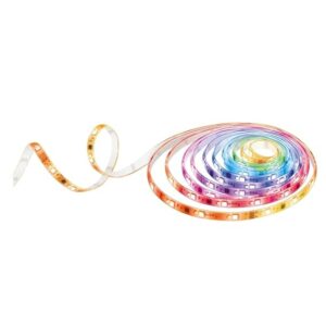5 RGBWIC Smart LED Light Strip 16.4Ft, 1000 Lumens, 16M Dimmable Colors, 50 Color Zones, Works with Apple HomeKit/Alexa/Google Home, Sync-to-Sound, IP44 PU Coating, Trimmable,White