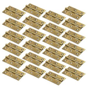 Heavy Duty Stainless Steel Door Butt Hinges 3 inch x 16 Gauge/1.5 mm Thickness Home/Office/Hotel for Main Door/Wooden/Bedroom/Kitchen/Kabza - Pack of 24 (Brass Antique)