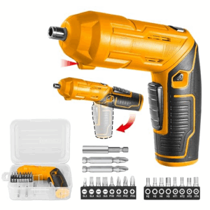 4V Electric Cordless Screwdriver, Rechargeable Power Drill Driver Set, 4 N.m Max Torque, 240RPM, With Tool Box