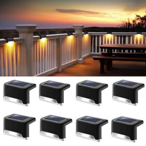 Solar Light Outdoor Garden Waterproof Stair Deck Pool Patio Fence Gate Yard Floor Step Railing Window Balcony Sunlight Pathway (4, Standard)