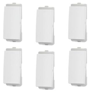 Electric Opale 6A 1-Way Switch (White) ? Premium Home Electrical Switch | Durable & Stylish (X1001WH) (Pack of 6)