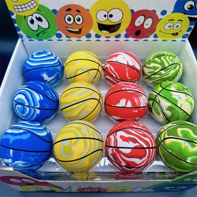 Bounce Sports Balls, 6 cm, Rubber Bouncing Handballs Set Pack of 4 Random Colour