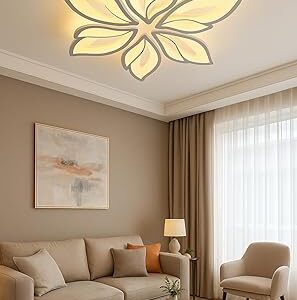 5 Lights Arc Flower Ceiling LED Chandelier Lamp 3 Color Changing Light