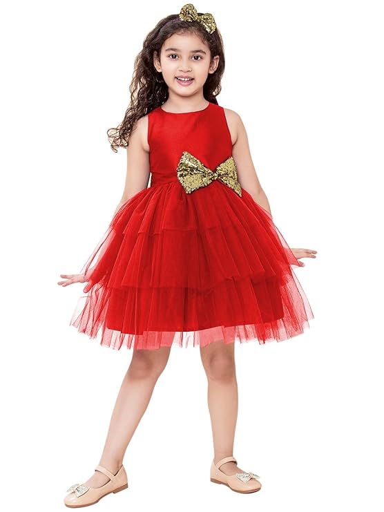 Girl Fit and Flare Knee-Length Dress