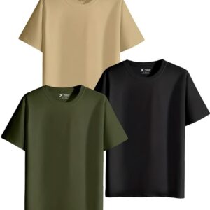Unisex Regular Cotton Combo of 3 Solid Color Tshirt