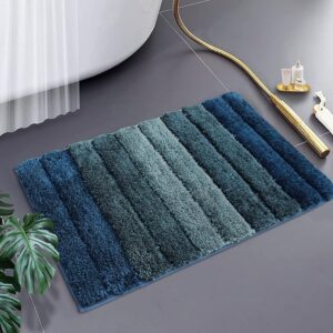 athmat 2500 GSM Microfiber Anti Skid Water Absorbent Machine Washable and Quick Dry Luxury Mats for Bathroom, Kitchen, Entrance (40cm x 60cm, Hunter Green, Pack of 1)