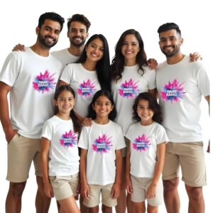 Group T Shirts for Family Friends Travel Tshirts Printed Cotton Regular Fit Cotton Men Women Kid Boy Girl Trip Vacation Dress for Holi Celebration