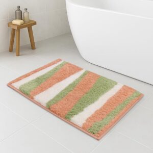 Super Soft Canada Stripes Bath Mat Non-Slip Machine Washable Bathroom Mat for Home, Bedroom and Living Room (40x60 cm) - Pack of 1
