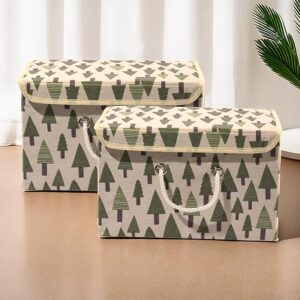 Set of 2 Foldable Organisers for Clothes - Large Closet Organizer for Toys, Books, Blankets, Space Saver Utility Box. Cream
