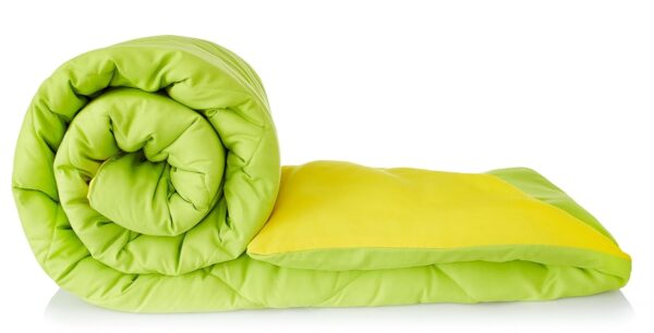 Microfiber Reversible Comforter, Double (Olive Green & Cheery Yellow, 200 GSM)