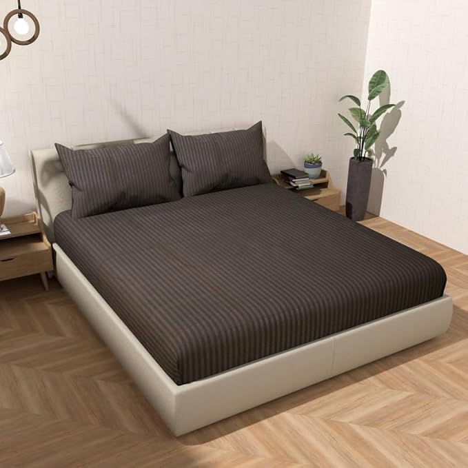 Bedsheets, 100% Cotton Double Bed Sheet, 186 TC Pure Cotton Bed Sheet for Queen Size Bed, with 2 Pillow Covers, (100 x 90 Inches) Garden of Joy