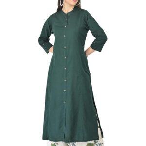 Women's Cotton Solid Readymade Salwar Suit Set