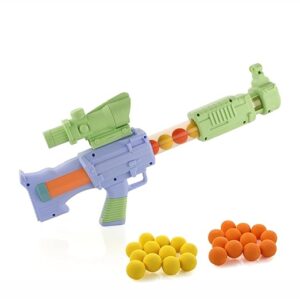 Explorer Pneumatic Gun Include 12 Orange & 12 Yellow Soft Foam Ball, for Indoor Outdoor Use Safe for Boys Girls, Above 5+ Age, BIS Approved