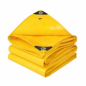 Heavy-Duty Waterproof Tirpal/Tadpatri/Tarpaulin/Tarp (150 GSM) ? UV & Tear Resistant, Reinforced Eyelets, Multi-Purpose Outdoor Cover (Yellow, 6 X 6 FT)