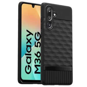 Cobos of 5 TPU Soft Back Cover for Samsung Galaxy M36 5G | Full Camera Protection | Flexible Shockproof Back Case for Samsung Galaxy M36 5G (Black)