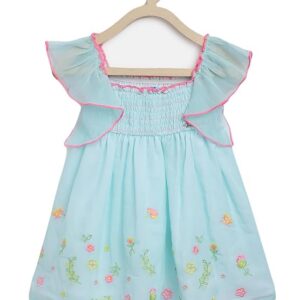 Girls A-Line Dress with Bow Detail | Poly Blend | Age 0-3Years