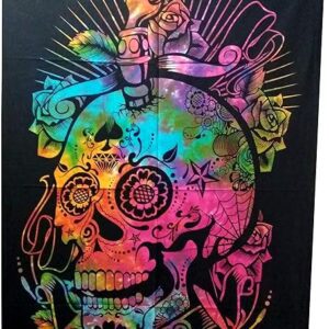 Wall Poster Beach Throw 'Smiling Death': Bohemian Wall Hanging Tapestry (20025)