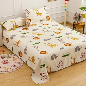 Bedsheet for Double Bed King Size with 2 Pillow Covers | 210TC, 100% Pure Cotton Bed Sheets for Double Bed | 225 x 270cm | White & Black bedsheet | Home Decor | Perfect for Gifting