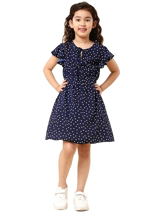 (ALL THINGS UBER NICE) Girls Skater Knee Length Casual Dress