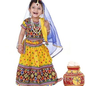 Dresses Radha and Krishna Brocade Fabric Janmashtami Mythological Character Costume