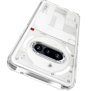 Ultra-Hybrid Crystal Clear Back Case Cover for Nothing Phone 3a 5G | Shockproof Design | Camera Protection Bump | Hard Clear Back | Bumper Case for Nothing Phone 3a (PC & TPU, Transparent)