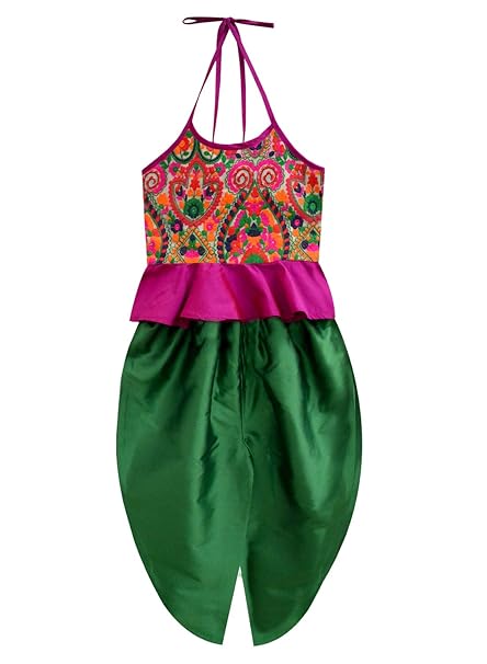 Girl's Full Length Ethnicwear Indo Western Party Dress