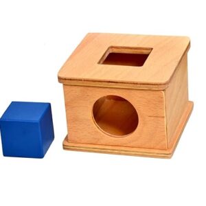 Montessori Toddler Imbucare Box with Squre Prism for Kids | Toddler Wooden Toys | Nurturing Early Senses and Fine Motor Skills for 6Months+ Kids