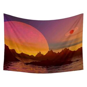 Landscape With Rocky Mountains Canvas Fabric Painting Tapestry | Wall Art Hanging 40 x 30 inch (102 x 76 cms)