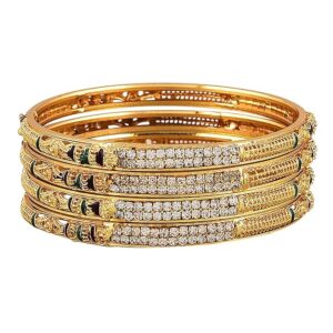 Gold Plated Brass Bangles Jewellery for Women/Girls
