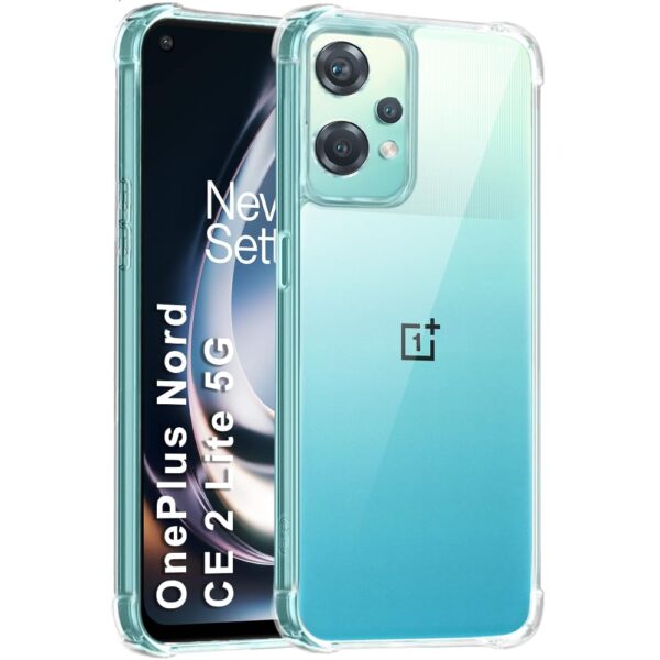 Shockproof Clear Back Cover Case for OnePlus Nord CE 2 Lite 5G | 360 Degree Protection | Hard Transparent Back Cover Case for OnePlus Nord CE2 Lite 5G (PC & TPU, Transparent Bumper)