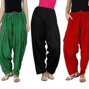 Stitched Cotton Semi-Patiala Salwar for Women ? Free Size (Fits Up to XXL) | Comfortable & Stylish Festive Ready