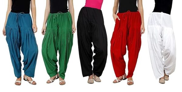 Stitched Cotton Semi-Patiala Salwar for Women ? Free Size (Fits Up to XXL) | Comfortable & Stylish Festive Ready