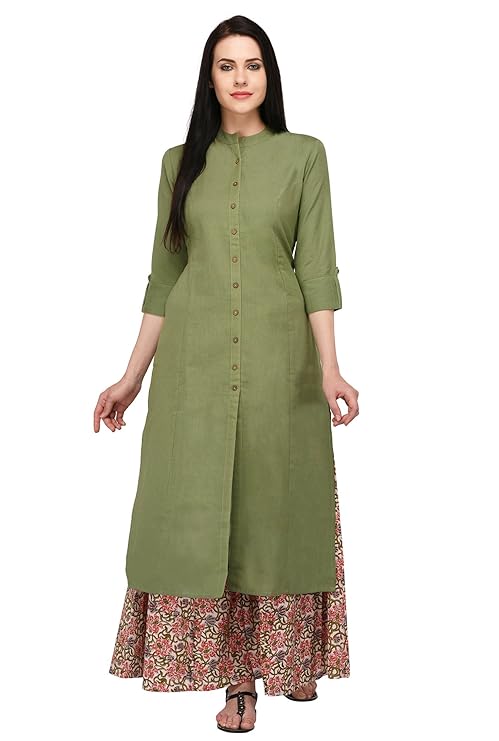 Women's Cotton Solid Readymade Salwar Suit Set