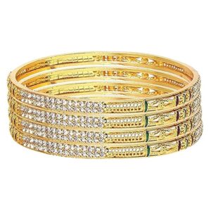 Jewellery Traditional Gold Plated Bracelet Bangles Set for Girls and Women