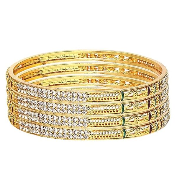 Jewellery Traditional Gold Plated Bracelet Bangles Set for Girls and Women